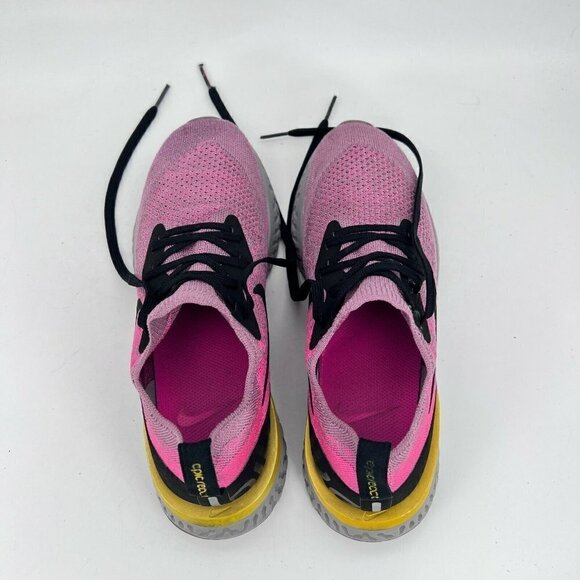 Nike Epic React Flyknit Plum Dust Black Pink Running Women Shoes AQ0070-500 Sz 7 - Picture 11 of 12